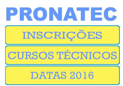 Inscrições Pronatec 2016 Inscrições Pronatec 2016