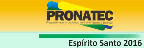 Pronatec ES Inscrições Pronatec ES Inscrições
