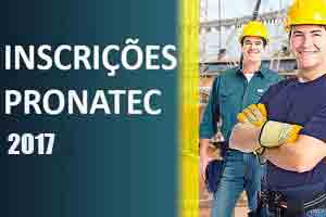 Inscrições Pronatec 2017