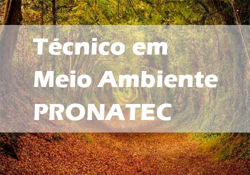 Técnico em Meio Ambiente Pronatec