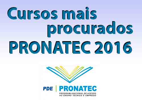 Cursos mais procurados do Pronatec