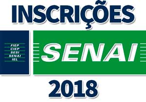 Inscrições SENAI 2018