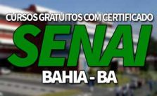 Cursos Gratuitos SENAI BA 2019 com Certificado