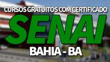 Cursos Gratuitos SENAI BA 2019 com Certificado