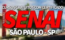 Cursos Gratuitos SENAI SP 2019 com Certificado