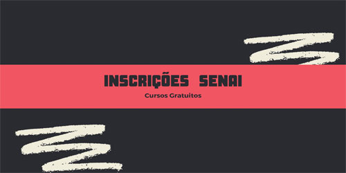 Inscrições SENAI 2021