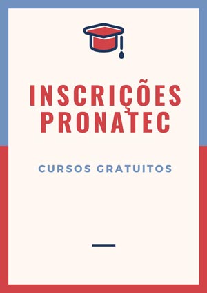 Inscrições Pronatec 2021