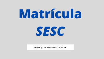 Matrícula SESC 2021