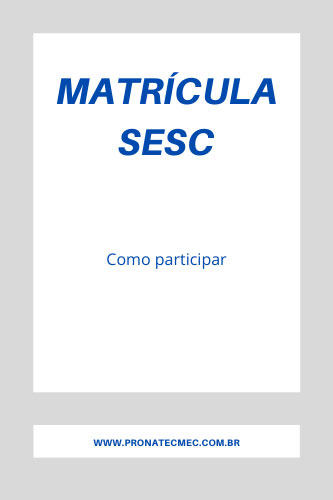 Matrícula SESC 2023