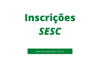 Inscrições SESC 2021
