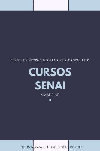 Cursos SENAI AP 2021