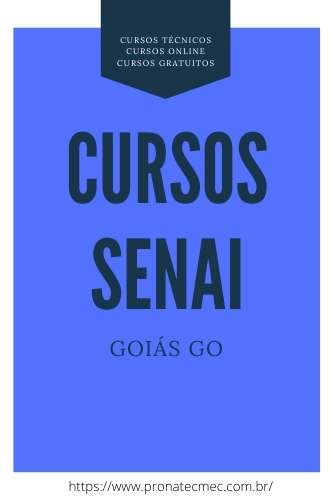 Cursos SENAI GO 2021