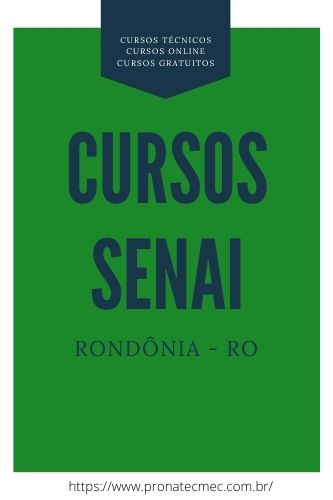 Cursos SENAI RO 2021