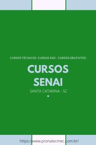 Cursos SENAI SC 2021