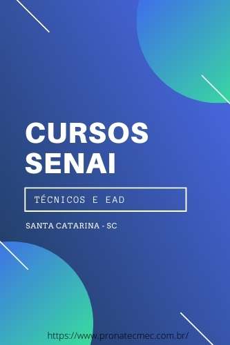Cursos SENAI SC 2021